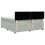 Cama box spring con colchón terciopelo gris claro 200x200 cm de , Camas y somieres - Ref: Foro24-3287842, Precio: 768,91 €, D...