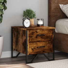 Bedside tables 2 units smoked oak engineered wood 40x41x40 cm by , Nightstands - Ref: Foro24-848509, Price: 102,43 €, Discoun...