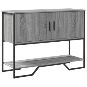 Engineered wood gray Sonoma console table 100x35x74.5 cm by , Side tables - Ref: Foro24-848537, Price: 99,99 €, Discount: %