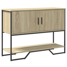 Mesa consola madera de ingeniería roble Sonoma 100x35x74,5 cm de , Mesas auxiliares - Ref: Foro24-848535, Precio: 96,99 €, De...