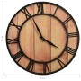 Reloj de pared MDF y hierro marrón y negro 39 cm de vidaXL, Relojes de pared - Ref: Foro24-325172, Precio: 31,53 €, Descuento: %