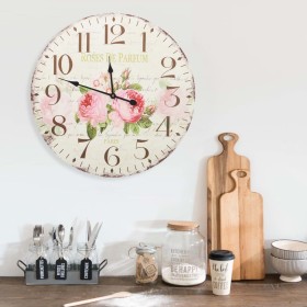 Vintage wall clock with flowers 60 cm by vidaXL, Wall clocks - Ref: Foro24-325177, Price: 41,50 €, Discount: %