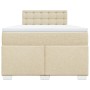 Box spring bed with cream-colored fabric mattress 120x190 cm by , Beds and slatted bases - Ref: Foro24-3288146, Price: 476,23...