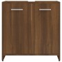 Oak brown plywood bathroom cabinet 60x33x60 cm by vidaXL, Bathroom furniture - Ref: Foro24-815527, Price: 41,16 €, Discount: %