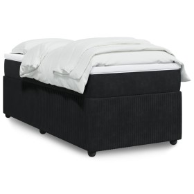 Cama box spring con colchón cuero sintético negro 90x190 cm de , Camas y somieres - Ref: Foro24-3285610, Precio: 328,66 €, De...