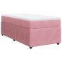 Box spring bed with a pink velvet mattress 90x200 cm by , Beds and slatted bases - Ref: Foro24-3285619, Price: 350,27 €, Disc...