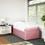 Box spring bed with a pink velvet mattress 90x200 cm by , Beds and slatted bases - Ref: Foro24-3285619, Price: 350,27 €, Disc...