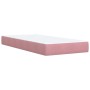 Box spring bed with a pink velvet mattress 90x200 cm by , Beds and slatted bases - Ref: Foro24-3285619, Price: 350,27 €, Disc...