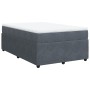 Cama box spring con colchón terciopelo gris oscuro 120x190 cm de , Camas y somieres - Ref: Foro24-3285627, Precio: 426,49 €, ...