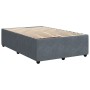 Dark gray velvet box spring bed with mattress 120x190 cm by , Beds and slatted bases - Ref: Foro24-3285627, Price: 426,49 €, ...