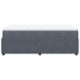 Dark gray velvet box spring bed with mattress 120x190 cm by , Beds and slatted bases - Ref: Foro24-3285627, Price: 426,49 €, ...