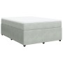 Cama box spring con colchón terciopelo gris claro 140x190 cm de , Camas y somieres - Ref: Foro24-3285638, Precio: 479,27 €, D...