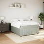 Cama box spring con colchón terciopelo gris claro 140x190 cm de , Camas y somieres - Ref: Foro24-3285638, Precio: 479,27 €, D...