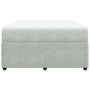 Cama box spring con colchón terciopelo gris claro 140x190 cm de , Camas y somieres - Ref: Foro24-3285638, Precio: 479,27 €, D...