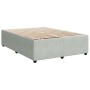 Cama box spring con colchón terciopelo gris claro 140x190 cm de , Camas y somieres - Ref: Foro24-3285638, Precio: 479,27 €, D...