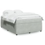 Cama box spring con colchón terciopelo gris claro 140x200 cm de , Camas y somieres - Ref: Foro24-3285644, Precio: 480,64 €, D...