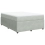 Cama box spring con colchón terciopelo gris claro 140x200 cm de , Camas y somieres - Ref: Foro24-3285644, Precio: 480,64 €, D...