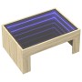 Coffee table with Infinity LED Sonoma oak 70x50x30 cm by , Coffee table - Ref: Foro24-847611, Price: 119,17 €, Discount: %