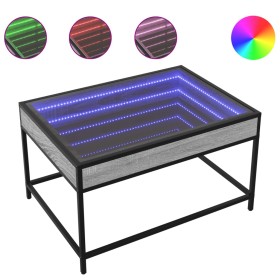 Coffee table with Infinity LED gray Sonoma 70x50x41 cm by , Coffee table - Ref: Foro24-847685, Price: 129,99 €, Discount: %