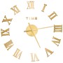 Reloj 3D de pared con diseño moderno dorado 100 cm XXL de vidaXL, Relojes de pared - Ref: Foro24-325160, Precio: 16,30 €, Des...