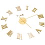 Reloj 3D de pared con diseño moderno dorado 100 cm XXL de vidaXL, Relojes de pared - Ref: Foro24-325160, Precio: 16,30 €, Des...