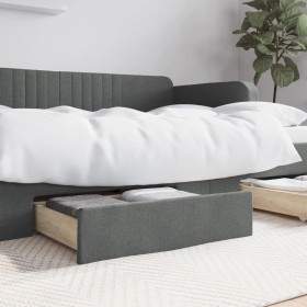 Cajones de cama 2 uds madera de ingeniería y tela gris oscuro de , Camas y accesorios - Ref: Foro24-833927, Precio: 65,06 €, ...