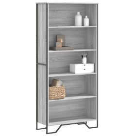 Engineered wood bookshelf in Sonoma gray color, 80x31x169 cm by , Bookcases and shelves - Ref: Foro24-3295315, Price: 108,54 ...