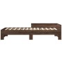 Estructura de cama madera de ingeniería roble marrón 75x190 cm de , Camas y somieres - Ref: Foro24-849599, Precio: 96,63 €, D...