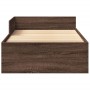 Engineered wood bed frame in brown oak, 75x190 cm. by , Beds and slatted bases - Ref: Foro24-849599, Price: 96,63 €, Discount: %