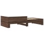 Estructura de cama madera de ingeniería roble marrón 75x190 cm de , Camas y somieres - Ref: Foro24-849599, Precio: 96,63 €, D...