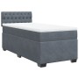 Single box spring bed with dark gray velvet mattress by , Beds and slatted bases - Ref: Foro24-3288772, Price: 400,01 €, Disc...