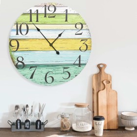 Multicolor MDF wall clock 60 cm by vidaXL, Wall clocks - Ref: Foro24-325185, Price: 38,99 €, Discount: %