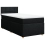 Single box spring bed with black fabric mattress by , Beds and slatted bases - Ref: Foro24-3286859, Price: 356,33 €, Discount: %