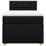 Single box spring bed with black fabric mattress by , Beds and slatted bases - Ref: Foro24-3286859, Price: 356,33 €, Discount: %