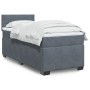 Cama box spring individual con colchón terciopelo gris oscuro de , Camas y somieres - Ref: Foro24-3288770, Precio: 370,42 €, ...