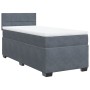 Single box spring bed with dark gray velvet mattress by , Beds and slatted bases - Ref: Foro24-3288770, Price: 379,18 €, Disc...