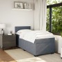 Single box spring bed with dark gray velvet mattress by , Beds and slatted bases - Ref: Foro24-3288770, Price: 379,18 €, Disc...