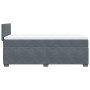 Single box spring bed with dark gray velvet mattress by , Beds and slatted bases - Ref: Foro24-3288770, Price: 379,18 €, Disc...