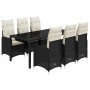 Garden table and chairs set, 7 pieces, with black PE rattan cushions. by , Garden sets - Ref: Foro24-3276993, Price: 917,49 €...