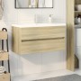 Set de mueble de baño 2 piezas cerámica y madera de ingeniería de , Muebles de baño - Ref: Foro24-3307660, Precio: 237,89 €, ...