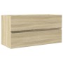 Set de mueble de baño 2 piezas cerámica y madera de ingeniería de , Muebles de baño - Ref: Foro24-3307660, Precio: 237,89 €, ...