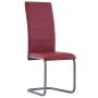 Sillas de comedor voladizas 4 unidades cuero sintético rojo de , Sillas de comedor - Ref: Foro24-281906, Precio: 173,99 €, De...