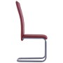 Sillas de comedor voladizas 4 unidades cuero sintético rojo de , Sillas de comedor - Ref: Foro24-281906, Precio: 173,99 €, De...