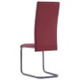 Cantilever dining chairs 4 units synthetic leather red by , dining chairs - Ref: Foro24-281906, Price: 163,51 €, Discount: %