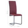 Cantilever dining chairs 4 units synthetic leather red by , dining chairs - Ref: Foro24-281906, Price: 163,51 €, Discount: %