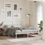 Metal bed frame with white headboard 135x190 cm by , Beds and slatted bases - Ref: Foro24-377165, Price: 111,57 €, Discount: %