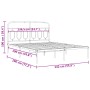 Metal bed frame with white headboard 135x190 cm by , Beds and slatted bases - Ref: Foro24-377165, Price: 111,57 €, Discount: %