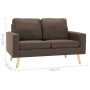 Brown fabric 2-piece sofa set by vidaXL, Sofas - Ref: Foro24-3056616, Price: 435,76 €, Discount: %