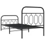 Bed frame with black metal headboard and footboard 90x190 cm by , Beds and slatted bases - Ref: Foro24-377127, Price: 86,24 €...