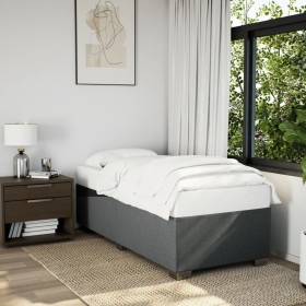 Box spring bed with dark gray fabric mattress 90x190 cm by , Beds and slatted bases - Ref: Foro24-3285177, Price: 326,99 €, D...